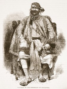 Portrait du Maharajah de Dholepore, illustration de Cassells Illustrated History of England