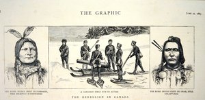 Portraits des chefs rebelles Poundmaker et Big Bear, publié dans 