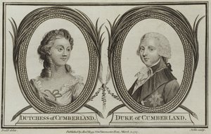 Portraits de la duchesse et du duc de Cumberland - English School