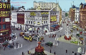 Carte postale représentant Piccadilly Circus vers 1928