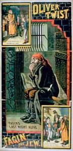 Affiche pour "Oliver Twist" (lithographie couleur) - English School