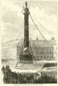 Préparatifs pour détruire la colonne Napoléon, avril 1871 - English School