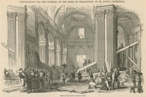 Préparatifs pour les funérailles du duc de Wellington - English School