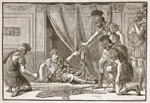 Les gardes prétoriens acclamant Claude comme Imperator - English School