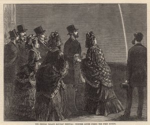 La princesse Louise tirant la première fusée - English School