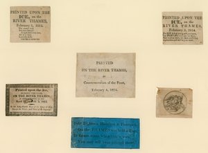 Souvenirs imprimés de la foire sur la glace de 1814 - English School
