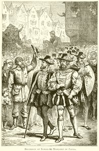 Procession de Nobles vers Marguerite de Parme - English School