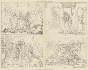 Esquisses du professeur Retzsch de Macbeth (gravure) - English School