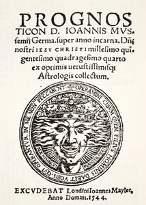 Prognostication pour 1544, par Jo. Mussemius, imprimée par J. Mayler, 1544 - English School
