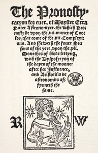Prognostication pour toujours par Erra Pater, imprimée par R. Wyer