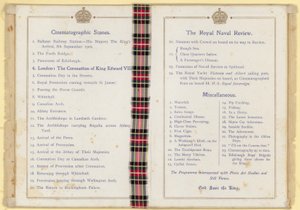 Programme de divertissement cinématographique en présence du roi et de la reine - English School