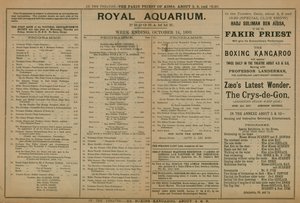 Programme des événements à l