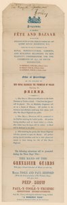 Programme de la grande fête et bazar au profit de l