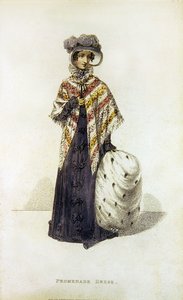 Robe de promenade, planche de mode de l