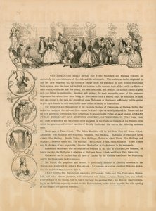 Dépliant promotionnel pour un grand petit-déjeuner public et un concert matinal le 15 juillet 1846 - English School