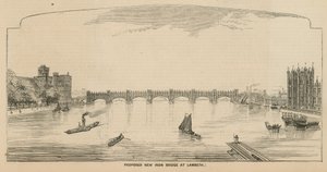 Nouveau pont en fer proposé à Lambeth - English School