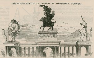 Statue proposée de Punch à Hyde Park Corner - English School