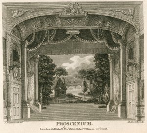 Proscenium du Théâtre Royalty, Well Street, Wellclose Square, Londres - English School