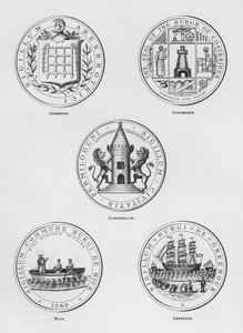 Armoiries publiques : Arbroath ; Coatbridge ; Dunfermline ; Wick ; Greenock (gravure)
