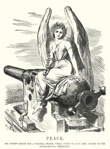 Paix. Le design de M. Punch pour une statue colossale qui aurait dû être placée dans l