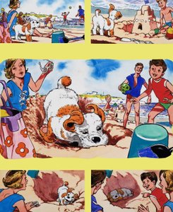 Chiot sur la plage - English School