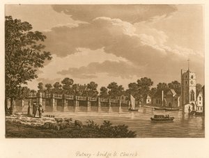 Pont et église de Putney, Londres
