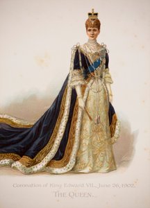 Reine Alexandra dans ses robes de couronnement