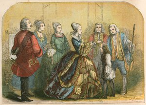 La reine Anne touchant le Dr Johnson, enfant, pour le guérir de la scrofule