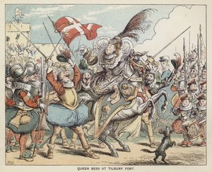 La reine Bess et le fort de Tilbury - English School