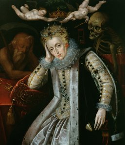 Reine Élisabeth I (1538-1603) en vieillesse, vers 1610 - English School