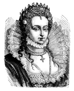 Reine Élisabeth I (lithographie en couleur)