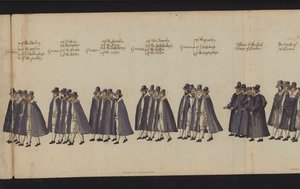 Procession funéraire de la reine Elizabeth I - English School