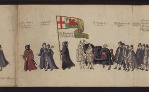 Procession funéraire de la reine Elizabeth I - English School
