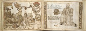 La reine Élisabeth avec la Renommée