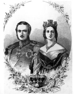 Reine Victoria (1819-1901) et Prince Albert (1819-61) gravé par W. Thomas, 1844