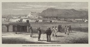 Quetta, au Baloutchistan, récemment occupée par les troupes britanniques (gravure) - English School