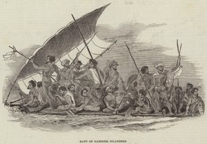 Radeau des Îles Gambier (gravure)
