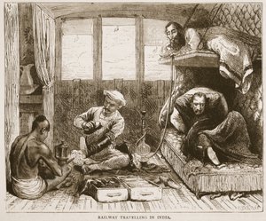 Voyage en train en Inde, illustration de Cassells Illustrated History of England