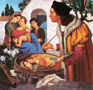 Raphaël peignant la madone et l