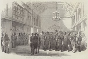 Réception de Lord Raglan, du Duc de Cambridge et de leurs suites, à Paris (gravure) - English School