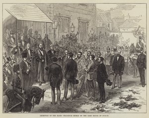 Réception du bouclier de défi Elcho par le lord-maire de Dublin - English School