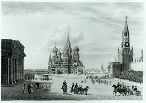 Place Rouge, Moscou, de The Character of the Russians and a Detailed History of Muscovy par Robert Lyall, publié en 1823