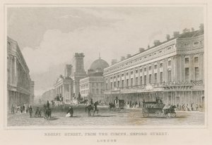 Regent Street, depuis The Circus, Oxford Street, Londres - English School