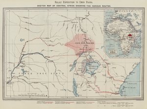 Expédition de secours à Emin Pasha, carte schématique de l