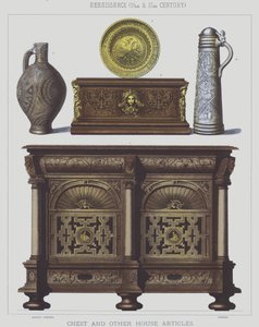 Renaissance, XVIe et XVIIe siècles, coffre et autres articles de maison - English School