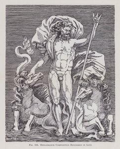 Composition Renaissance rendue en ligne (lithographie) - English School