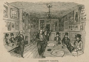 Salon de Renton Nicholson, Garricks Head Hotel, Bow Street, Londres - English School