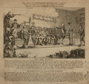 Représentation de la nouvelle machine à raser - English School