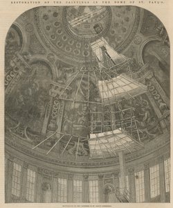 Restauration des peintures dans le dôme de Saint-Paul
