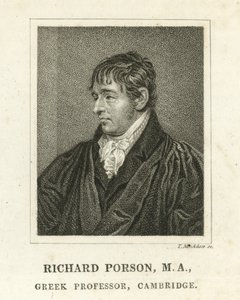 Richard Porson, professeur de grec, Cambridge